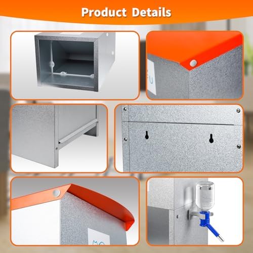 Automatic Fed Dog Feeder Bowl Galvanized Dispenser Pet Food 25lbs