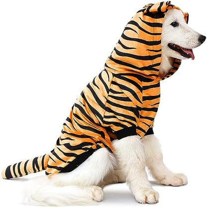 Dog Halloween Tiger Costume Pet Funny Uniform Cat Tiger Cosplay Clothes for Small to Medium Dogs(S) by NIULA