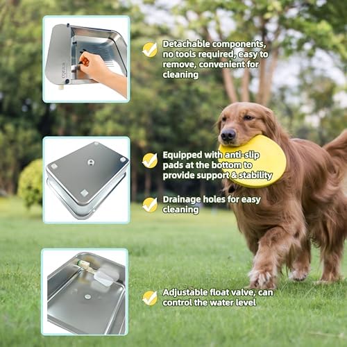 Automatic Water Dispenser for Dogs Slow-Drink,Splash-Proof Design