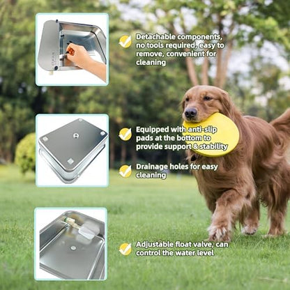 Automatic Water Dispenser for Dogs Slow-Drink,Splash-Proof Design