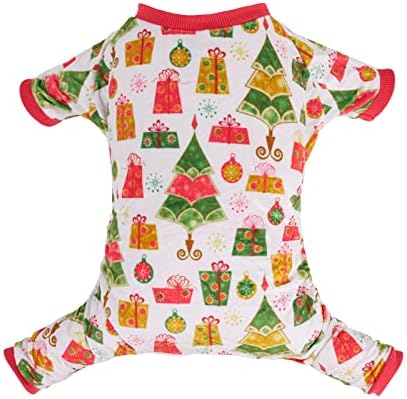CuteBone Small Dogs Christmas Outfit Soft Puppy Onesies Pjs Dog Pajamas Pet Coat Cat Apparel Comfy Doggie Jumpsuit Bodysuit for All Seasons by CuteBone