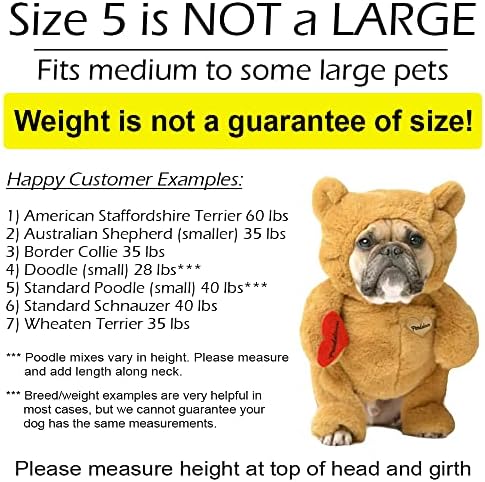 Pandaloon Dog Halloween Costume - As Seen on Shark Tank - Patented - Funny Costume with Arms for Small and Medium Dogs and Cats (Panda, Size 5 Long(25-30 in Height at The TOP of Head)) - Image 4