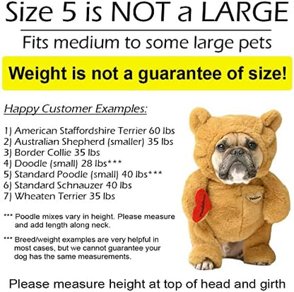 Pandaloon Dog Halloween Costume - As Seen on Shark Tank - Patented - Funny Costume with Arms for Small and Medium Dogs and Cats (Panda, Size 5 Long(25-30 in Height at The TOP of Head)) - Image 4