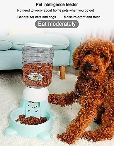 Automatic pet Feeder Push Feeder for Cats and Dogs 1.8L (Pink)