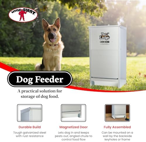 Little Giant Chow Hound 25-Pound Heavy-Gauge Steel Dog Feeder, 4-Pack