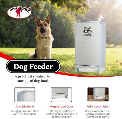 Little Giant Chow Hound 25-Pound Heavy-Gauge Steel Dog Feeder, 4-Pack
