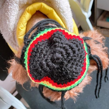 Dog Knitted Hat with Dreadlocks,Dog Winter Woolen Cap Cool Cat Headwear - Image 5