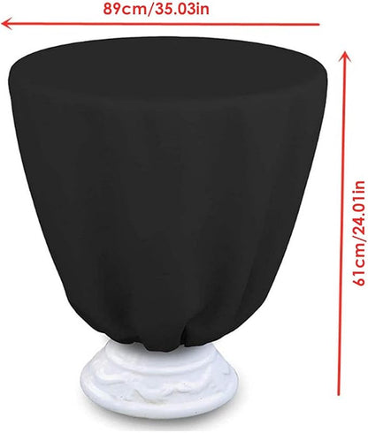 Yumna Fountain Cover 210D Oxford Waterproof Dustproof Cover, Heavy Duty Waterproof Bird Bath Cover, 100 Weather Resistant Water Fountain Cover for Winter Outdoor Garden Fountain Statue, 89x61cm