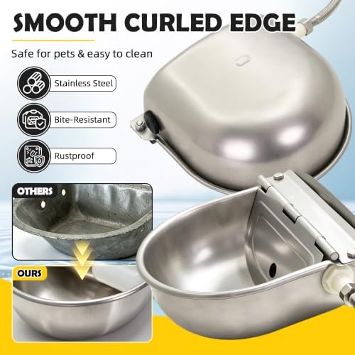 Stainless Steel Automatic Livestock Waterer with Float Valve Fit 3/4''GHT