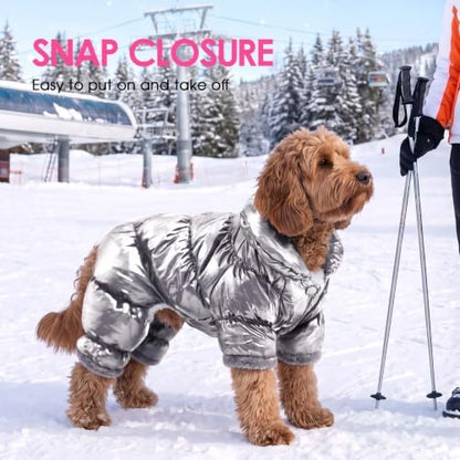 AOFITEE Dog Coat Waterproof Dog Jacket Fullbody Dogs Winter Coat Snowsuit - Image 5