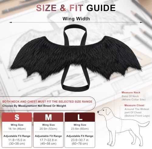 Gimilife Dog Wings Costume, Dog Halloween Costumes - Image 6
