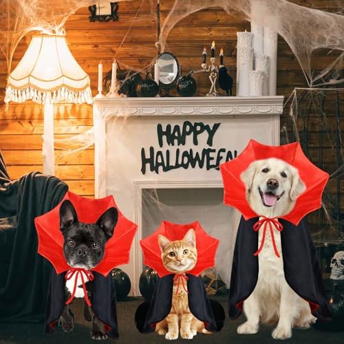 Dog Halloween Costume Dog Vampire Costume Funny Pet Vampire Devil Cape Cloak Halloween Costumes for Small Medium Large X-Large Dogs Pets (X-Large) - Image 6