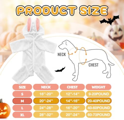 Gilprop Sheep Costume for Dogs, Halloween Lamb Pet Fun Costume, M - Image 2
