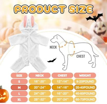 Gilprop Sheep Costume for Dogs, Halloween Lamb Pet Fun Costume, M - Image 2