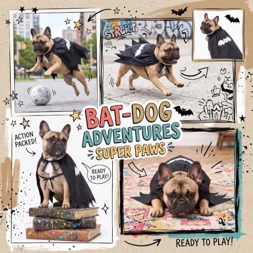 Halloween Dog Costume, Bat Halloween Dog Cape for Medium Large Pets(M) - Image 4
