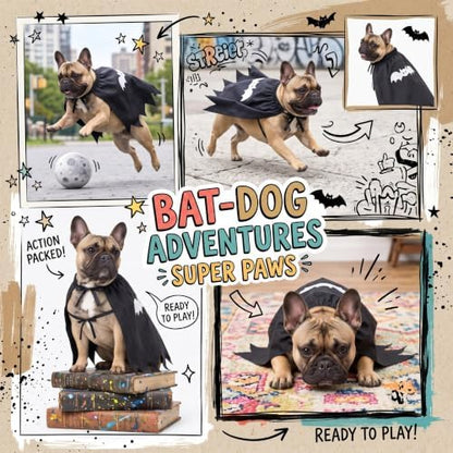 Halloween Dog Costume, Bat Halloween Dog Cape for Medium Large Pets(M) - Image 4