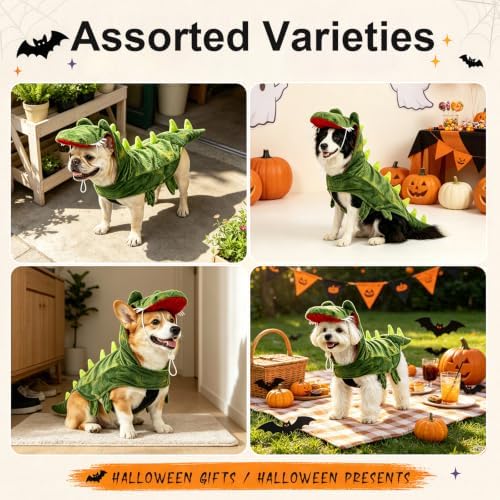 NACOCO Dog Halloween Costume Dog Crocodile Hoodies Pet Funny Christmas Cosplay Clothes Small to Large Dog Birthday Outfits(Crocodile,M) - Image 6