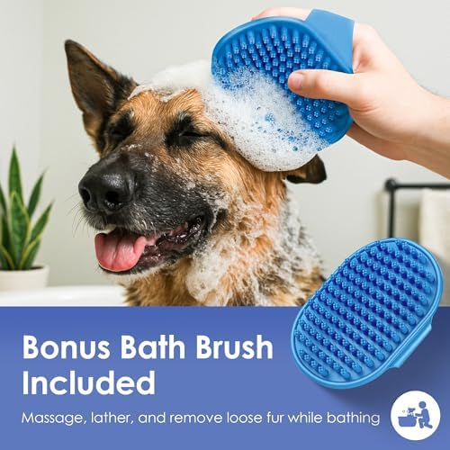 AKC Double-Sided Dog Grooming Brush, Bristle & Pin, Dogs & Cats - Image 3