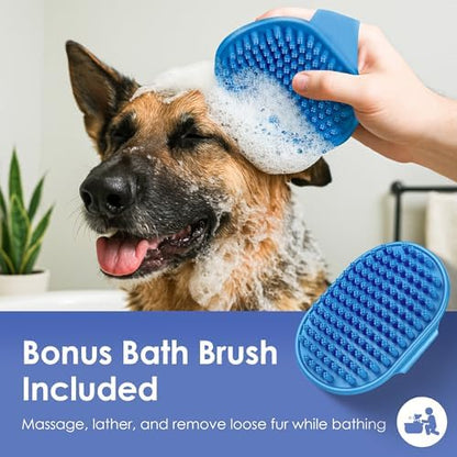AKC Double-Sided Dog Grooming Brush, Bristle & Pin, Dogs & Cats - Image 3