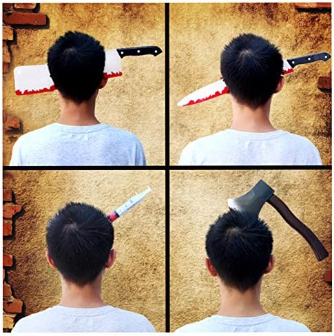 SEIS Halloween Funny Pet Headband Dog Hat Horrible Costume Toys Props Horror Decorations (Kitchen Knife) - Image 5