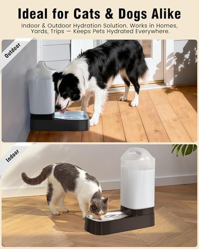 PETNF 2.4 Gallon Automatic Dog Water Bowl Dispenser with Handle