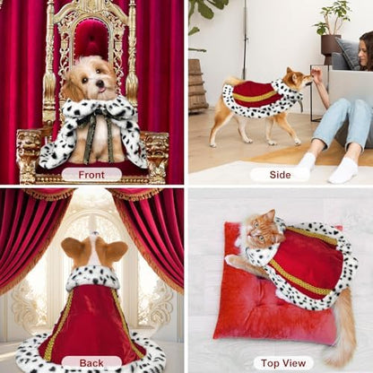 Dog King Costume, Faux Fur Dog Halloween Costume - Image 5