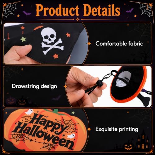 2 Pcs Halloween Pet Hat Bandana Set, Witch Pumpkin Costumes for Cats - Image 3