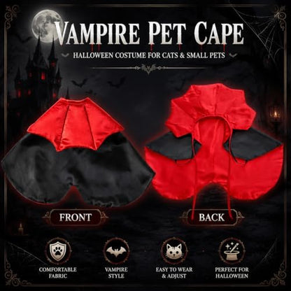 Golden Retriever Halloween Costume, Extra Large Dog Vampire Cape Cloak for Great Dane German Shepherd, Big Dog Halloween Costumes XL(Vampire,XL) - Image 6