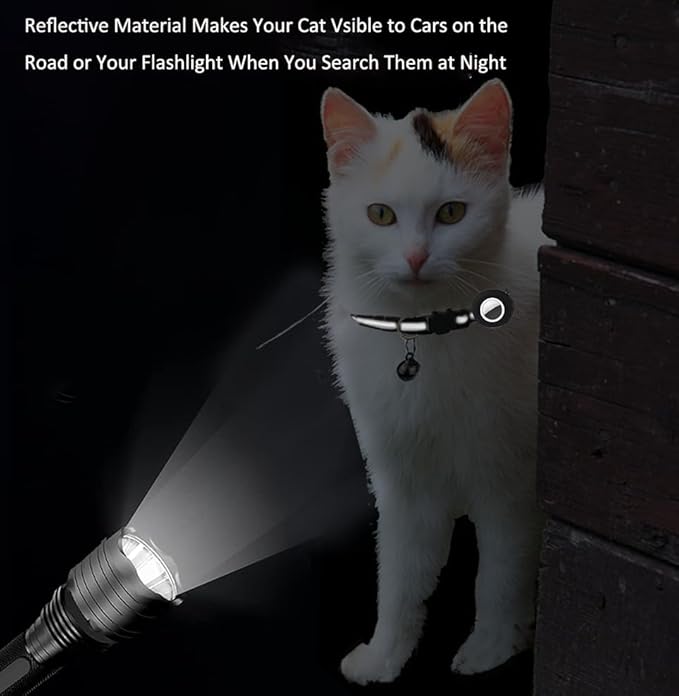 12-Pack Safety Release Reflective Cat Collars with Bell - Breakaway Buckle, Night Visibility, Anti-Hunting Bell - Adjustable Kitten & Adult Cat Collars (12 Multicolor)