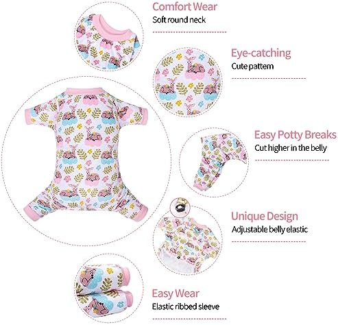 CuteBone Small Dogs Outfit Soft Puppy Onesies Pjs Dog Pajamas Pet Coat Cat Apparel Comfy Doggie Jumpsuit Bodysuit for All Seasons - Image 2