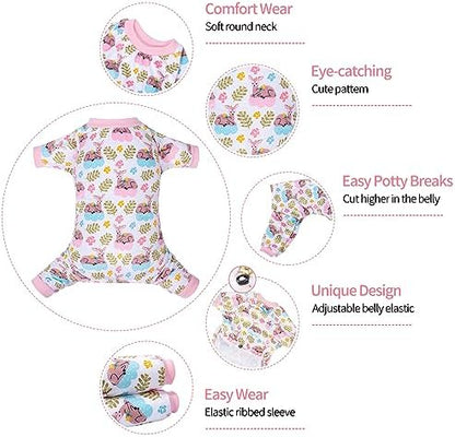 CuteBone Small Dogs Outfit Soft Puppy Onesies Pjs Dog Pajamas Pet Coat Cat Apparel Comfy Doggie Jumpsuit Bodysuit for All Seasons - Image 2