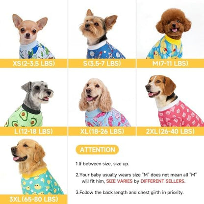 XPUDAC Dog Pajamas Soft Stretchy Cow Dog Clothes for Small Medium Dogs Pet Jumpsuit Cat Apparel-S - Image 4