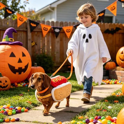 Halloween Dog Hot Dog Costumes Large - Image 5