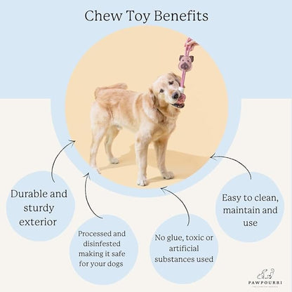 Natural Jute Dog Chew Toy – Smiley Shape, Tough & Durable Puppy Teething Toy, Safe Eco-Friendly Chew, Interactive Training & Play Toy for Small, Medium & Large Dogs
