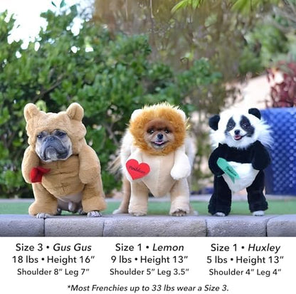 Pandaloon Dog Halloween Costume - As Seen on Shark Tank - Patented - Funny Costume with Arms for Small and Medium Dogs and Cats (Panda, Size 2(15-16 in Height at TOP of Head,Girth<16 in)) - Image 3