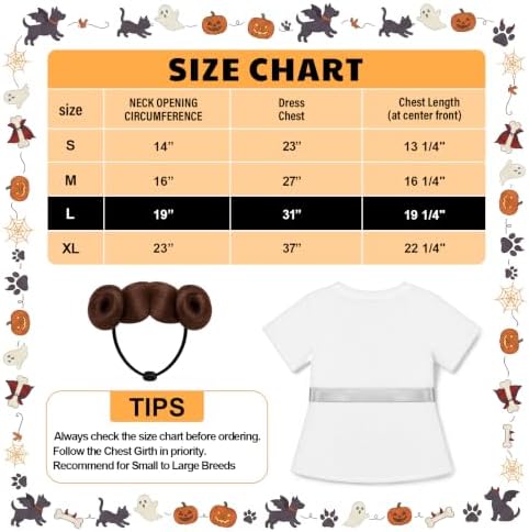 Dansydaisy 2 Pcs Halloween Pet Costume, Princess Outfit, Large - Image 2
