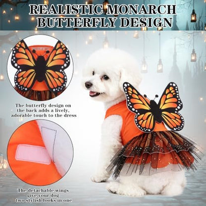EXPAWLORER Dog Halloween Dress Costume in Non-Woven Tulle & Butterfly Wings - Image 4