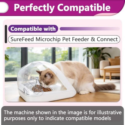 2 Pcs Pet Feeder Rear Cover Compatible with SureFeed Pet Feeder & Connect