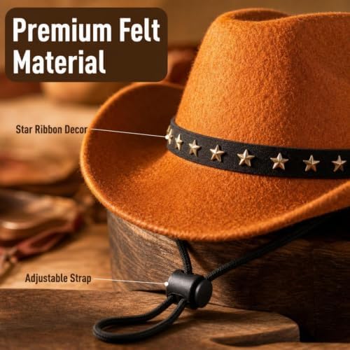 Dog Halloween Costumes, 3PCS Pet Western Cowboy Hat with Scarf and Sunglass - Image 4