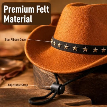 Dog Halloween Costumes, 3PCS Pet Western Cowboy Hat with Scarf and Sunglass - Image 4