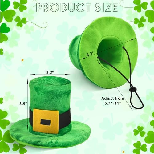 St. Patrick’s Day Dog Tuxedo with Green Bowtie Pet Irish Leprechaun Hat with Belt Buckle Dog Patricks Costume Set Lucky Themed Outfits for Cats Puppies Dogs （L） - Image 6