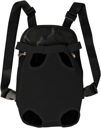 FEimaX Dog Carrier Backpack Pet Legs Out Front Cat Travel Bag, Adjustable Puppy Backpacks Carriers Hands-Free for Small Medium Dogs Cats Hiking Traveling Camping Daily Walking