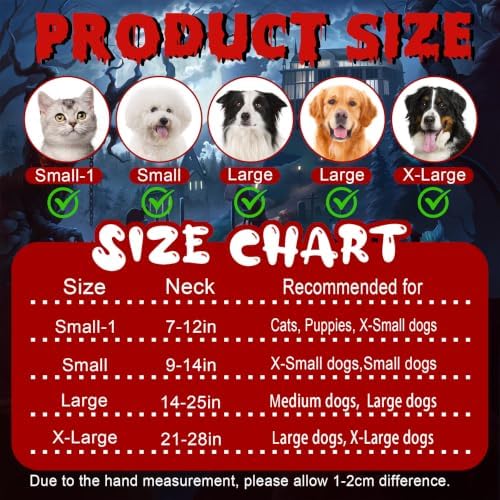 GOYOSWA Cat Halloween Costumes Pet Cat Dog Vampire Cloak Costume Devil Vampire Cloak Cape Halloween Costumes for Cats X-Small Small Dogs Pets - Image 3