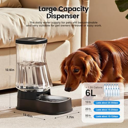Automatic Dog Water Dispenser, Stainless Steel Bowls Feeder, 100% BPA-Free