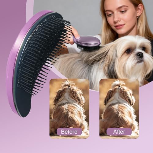 Small Dog Brush, Skin-friendly Soft Bristles - Image 5