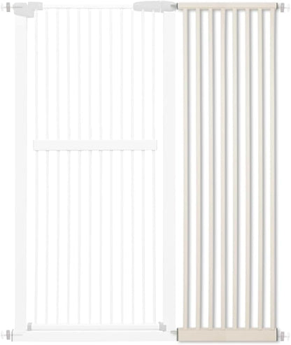 Lumizone Extra Tall Cat Gate Extension Kit 61.02" High Pressure Mounted 16.73" Extra Wide 1.37" Gap No Drilling Tall Pet Gate for Dogs (Cream, 61.02" H x 16.73" W, Extension)