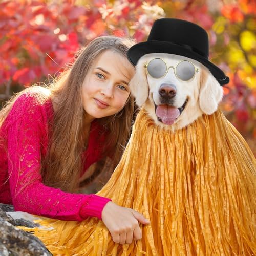 Dansydaisy 4 Pcs Pet Halloween Black Bowler Derby Hat Costume - Image 5