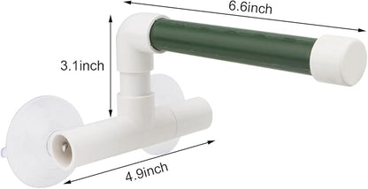 Hypeety Bird Parrot Stand Perch Shower Standing Toy Portable Suction Cup Parrot Shower Perch Bath Stands Suppllies Holder Platform Parakeet Finch Window Sturdy Hanging Play (Small)