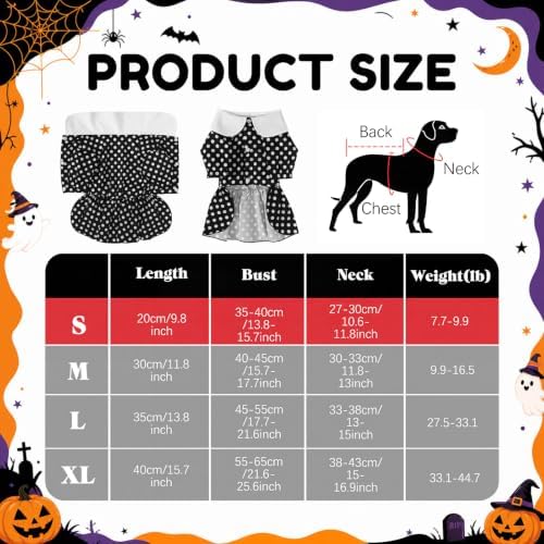 Hercicy 2 Pcs Dog Halloween Costumes Gothic Dress with Dog Wig, S - Image 2