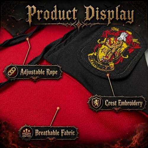 Small Dog Halloween Costumes - Adjustable Dog Wizard Costume,Pet Hooded Cape Glasses Necktie Set,Funny Halloween Costumes for Small Medium Dogs Boy Girl,Black Red Pet Magician Cosplay Outfits - Image 5
